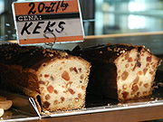 Keks (cake). Photo by Piotrus released under CC-BY-SA, source http://commons.wikimedia.org/wiki/File:Keks_(cake).JPG