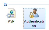 Showing authentication icon